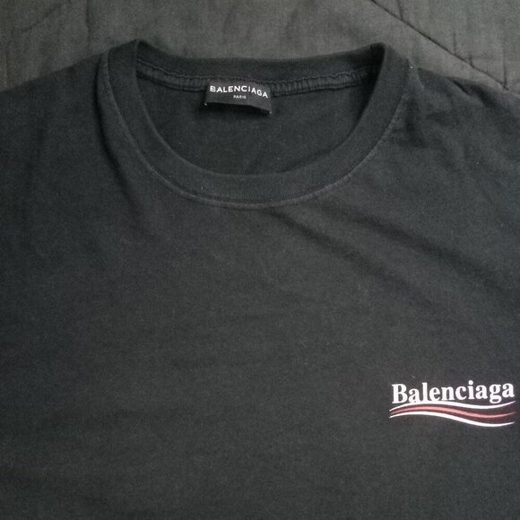 Balenciaga Campaign Logo 2018 T-Shirt - Picture 1 of 6